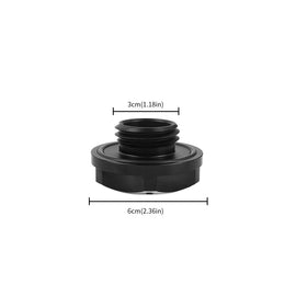 Brand New Honda / Acura Black Engine Oil Cap With Real Carbon Fiber JDM Beginner Leaf Sticker Emblem