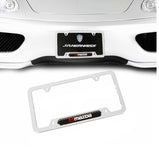 Brand New Universal 1PCS MAZDA Silver Metal License Plate Frame