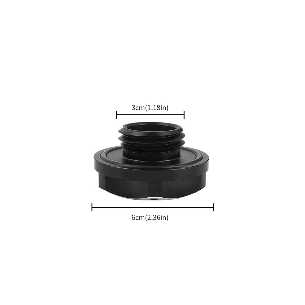 Brand New Honda / Acura Black Engine Oil Cap With Real Carbon Fiber Black Domo Sticker Emblem