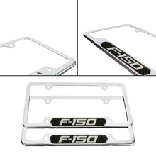 Load image into Gallery viewer, Brand New Universal 2PCS Ford F-150 Chrome Metal License Plate Frame