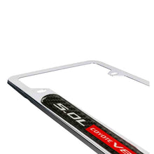 Load image into Gallery viewer, Brand New Universal 1PCS 5.0L COYOTE V8 Chrome Metal License Plate Frame