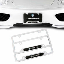 Load image into Gallery viewer, Brand New Universal 2PCS BUICK Silver Metal License Plate Frame