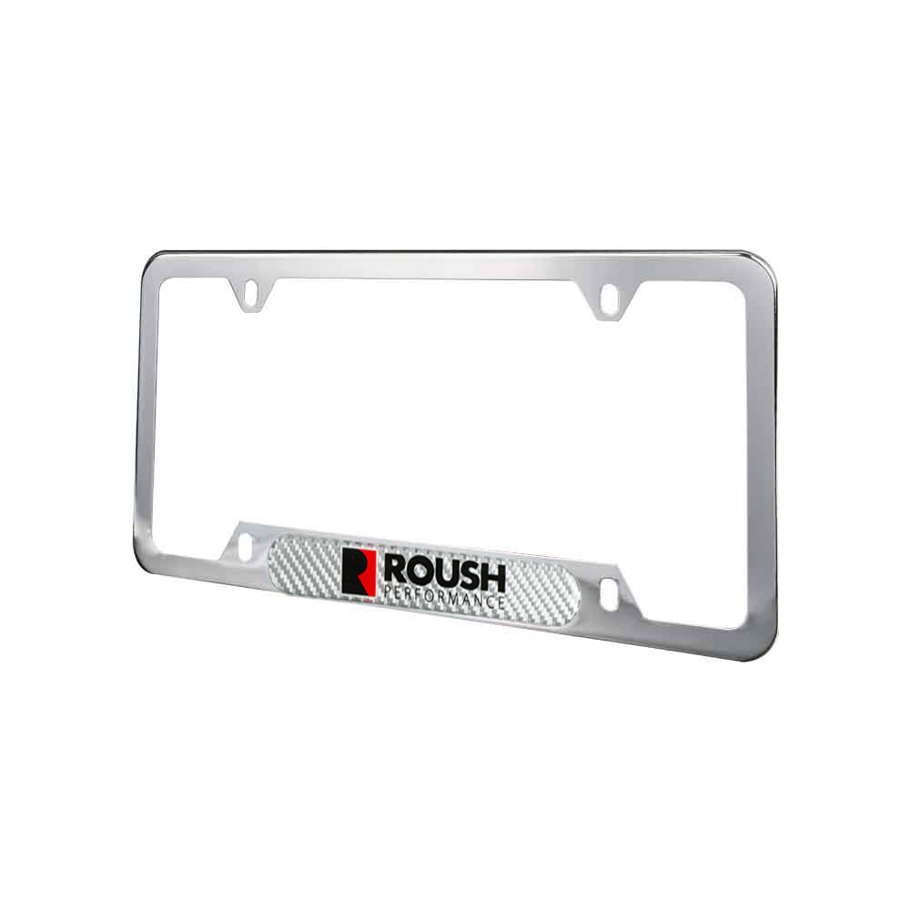 Brand New Universal 2PCS Roush Performance Chrome Metal License Plate Frame