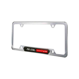 Brand New Universal 1PCS 5.0L COYOTE V8 Chrome Metal License Plate Frame