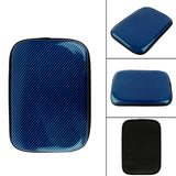 BRAND NEW UNIVERSAL CARBON FIBER BLUE Car Center Console Armrest Cushion Mat Pad Cover