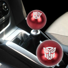 Load image into Gallery viewer, BRAND NEW UNIVERSAL JDM AUTOBOT TRANSFORMERS Aluminum Red Round Ball Manual Gear Stick Shift Knob M8 M10 M12