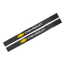 Load image into Gallery viewer, Brand New 4PCS Universal Chevrolet Real Carbon Fiber Black Car Door Scuff Sill Cover Panel Step Protector