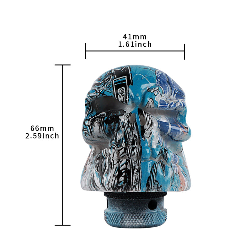 Brand New Universal V3 Skull Head Style Design Car Manual Stick Shifter Gear Shift Knob M8 M10 M12