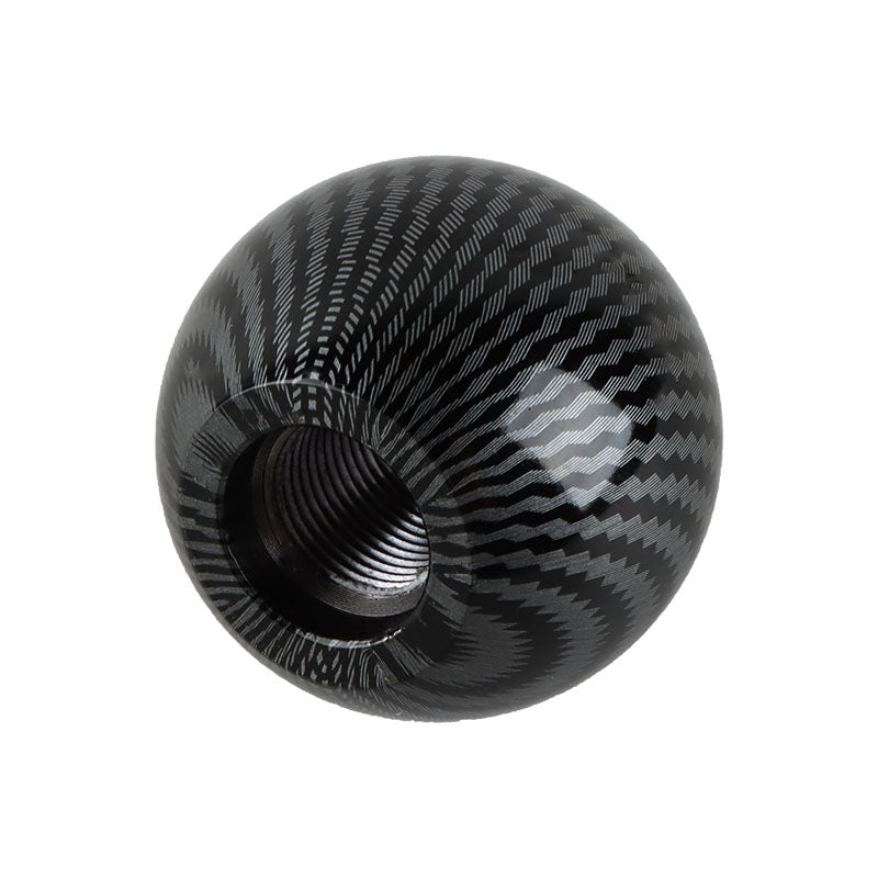 BRAND NEW UNIVERSAL MOMO JDM Aluminum Carbon Fiber Style Round Ball Manual Gear Stick Shift Knob Universal M8 M10 M12