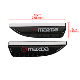 Brand New 2PCS Universal Mazda Carbon Fiber Rear View Side Mirror Visor Shade Rain Shield Water Guard