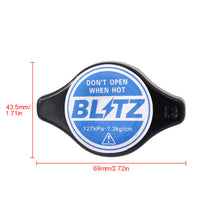Load image into Gallery viewer, Brand New JDM 1.3bar 9mm Blitz Racing Black Racing Cap High Pressure Radiator Cap For Universal