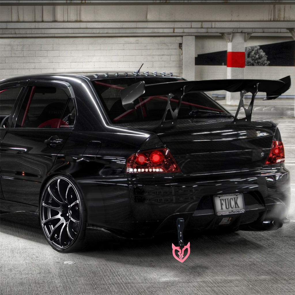 Brand New Devil Demon Broken Heart Glow In The Dark Red JDM TSURIKAWA Ring Subway Train Bus Handle Strap Charm Drift