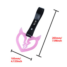 Load image into Gallery viewer, Brand New Devil Demon Broken Heart Pink Glow In The Dark Green JDM TSURIKAWA Ring Subway Train Bus Handle Strap Charm Drift
