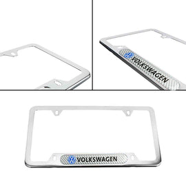 Brand New Universal 1PCS VOLKSWAGEN Chrome Metal License Plate Frame