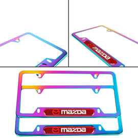 Brand New Universal 2PCS Mazda Neo Chrome Metal License Plate Frame