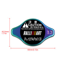 Load image into Gallery viewer, Brand New JDM 1.3bar 9mm Ralliart Racing Neo Chrome Racing Cap High Pressure Radiator Cap For Mitsubishi