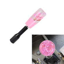 Load image into Gallery viewer, Brand New JDM Glitter Pink Rose Flowers Manuel Gear Stick Shift Knob M8 M10 M12 &amp; Black Shifter Extender Extension