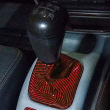 Load image into Gallery viewer, Brand New Universal GR SPORT Carbon Fiber Red Leather PVC Style Black Stitch Leather Gear Manual Shifter Shift Knob Boot