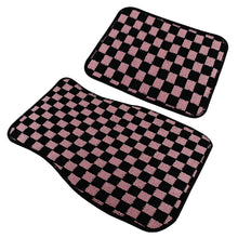 Load image into Gallery viewer, Brand New 4PCS UNIVERSAL CHECKERED Pink Racing Fabric Car Floor Mats Interior Carpets
