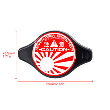 Load image into Gallery viewer, Brand New JDM 1.3bar 9mm JDM Raising Sun Black Racing Cap High Pressure Radiator Cap For Universal