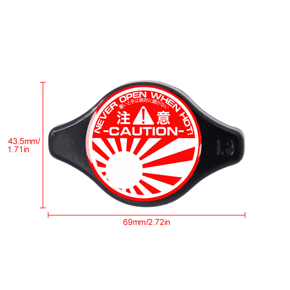 Brand New JDM 1.3bar 9mm JDM Raising Sun Black Racing Cap High Pressur ...