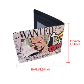Brand New Unisex One Piece Anime Purse Short Bifold Fashion Leather Wallet