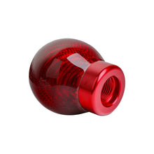 Load image into Gallery viewer, Brand New Universal Real Carbon Fiber Red Round Ball Manual Car Racing Gear Shift Knob Shifter M12 M10 M8
