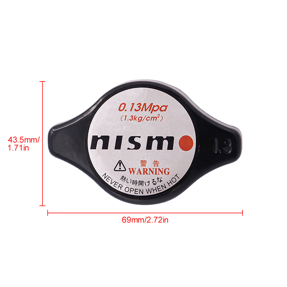Brand New JDM 1.3bar 9mm Nismo Black Racing Cap High Pressure Radiator Cap For Nissan