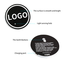 Load image into Gallery viewer, BRAND NEW UNIVERSAL 2PCS HONDA Switchable Seven Colorful LED Car Cup Holder Mat Coaster Pad
