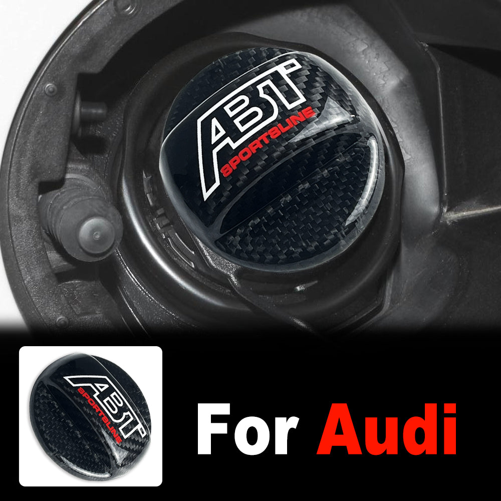 BRAND NEW UNIVERSAL ABT SPORTSLINE Real Carbon Fiber Gas Fuel Cap Cover For Audi