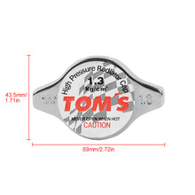 Load image into Gallery viewer, Brand New JDM 1.3bar 9mm Tom&#39;s Racing Chrome Racing Cap High Pressure Radiator Cap For Universal