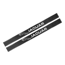 Load image into Gallery viewer, Brand New 4PCS Universal Jaguar Real Carbon Fiber Black Car Door Scuff Sill Cover Panel Step Protector