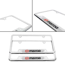 Load image into Gallery viewer, Brand New Universal 2PCS Mazda Chrome Metal License Plate Frame