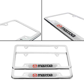 Brand New Universal 2PCS Mazda Chrome Metal License Plate Frame