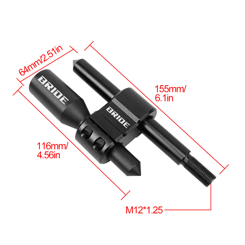 Brand New BRIDE H Type Car Shifter Knob Extension Adjustable Gear Black / Black M12x1.25