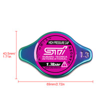 Load image into Gallery viewer, Brand New JDM 1.3bar 9mm Subaru STI Neo Chrome Racing Cap High Pressure Radiator Cap