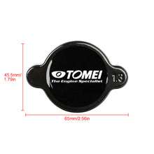 Load image into Gallery viewer, Brand New JDM 1.3bar 15mm TOMEI Black Racing Cap High Pressure Radiator Cap For Universal