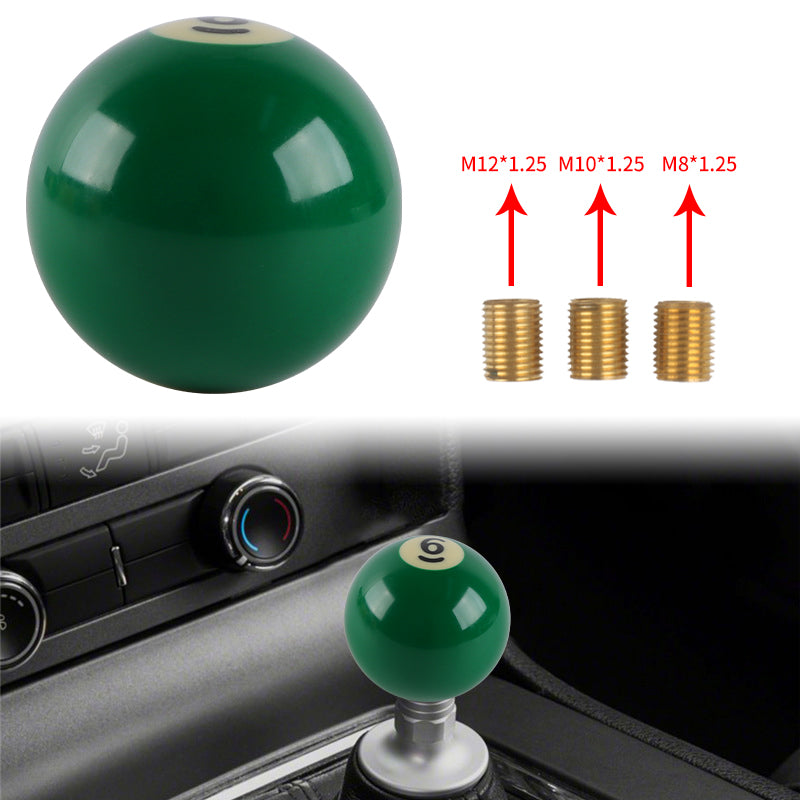 Brand New #6 Billiard Ball Round Car Manual Gear Shift Knob Universal Shifter Lever Cover M8 M10 M12