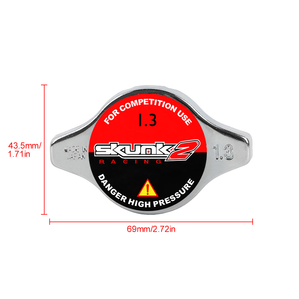 Brand New JDM 1.3bar 9mm Skunk2 Racing Chrome Racing Cap High Pressure Radiator Cap For Universal