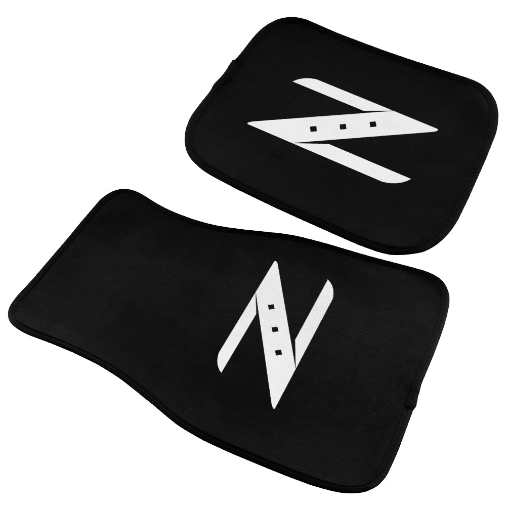 Brand New Universal 4PCS NISSAN Z Racing Black Fabric Car Floor Mats Interior Carpets Floormat