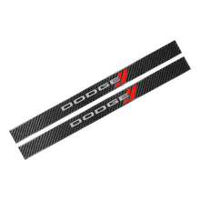 Load image into Gallery viewer, Brand New 4PCS Universal Dodge Real Carbon Fiber Black Car Door Scuff Sill Cover Panel Step Protector