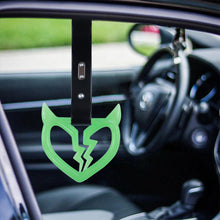 Load image into Gallery viewer, Brand New Devil Demon Broken Heart Green Glow In The Dark JDM TSURIKAWA Ring Subway Train Bus Handle Strap Charm Drift