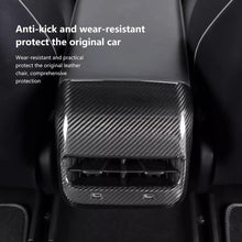 Load image into Gallery viewer, Brand New 2017-2024 Tesla Model 3 &amp; Y Real Carbon Fiber Rear Backseat A/C Vent Cover Trim