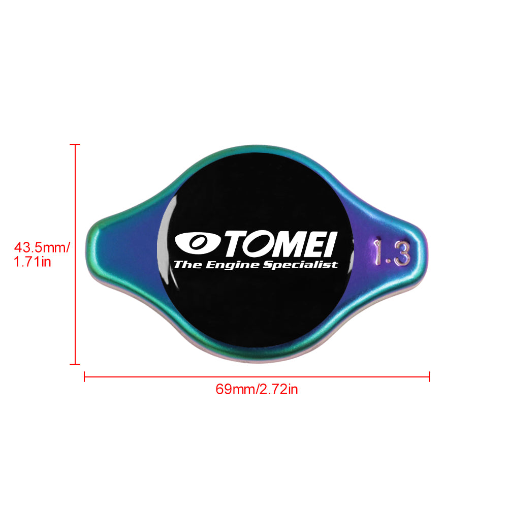 Brand New JDM 1.3bar 9mm TOMEI Neo Chrome Racing Cap High Pressure Radiator Cap For Universal