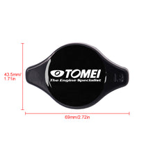 Load image into Gallery viewer, Brand New JDM 1.3bar 9mm TOMEI Black Racing Cap High Pressure Radiator Cap For Universal
