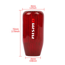 Load image into Gallery viewer, Brand New Universal V5 Nismo Red Real Carbon Fiber Car Gear Stick Shift Knob For MT Manual M12 M10 M8