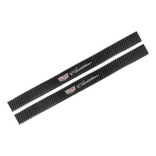 Load image into Gallery viewer, Brand New 4PCS Universal Cadillac Real Carbon Fiber Black Car Door Scuff Sill Cover Panel Step Protector