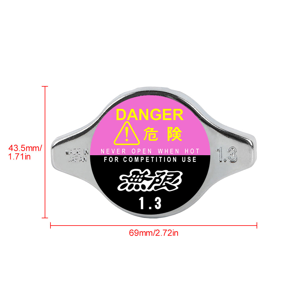 Brand New JDM 1.3bar 9mm Mugen Chrome Racing Cap High Pressure Radiator Cap For Universal