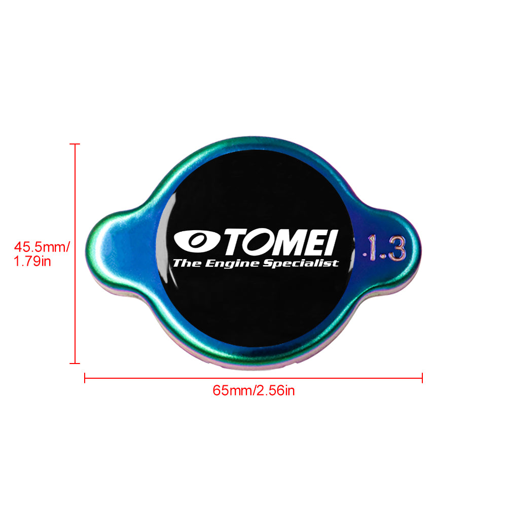 Brand New JDM 1.3bar 15mm TOMEI Neo Chrome Racing Cap High Pressure Radiator Cap For Universal