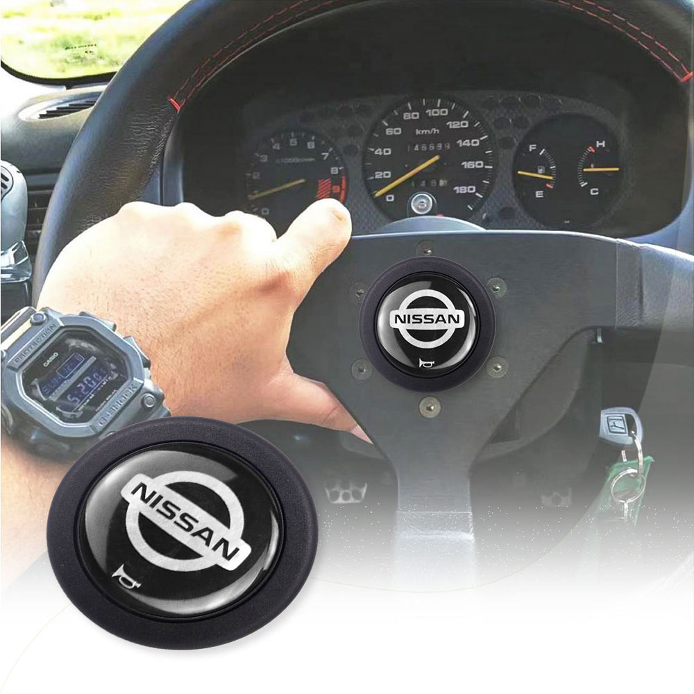 Brand New Universal Nissan Car Horn Button Black Steering Wheel Center Cap